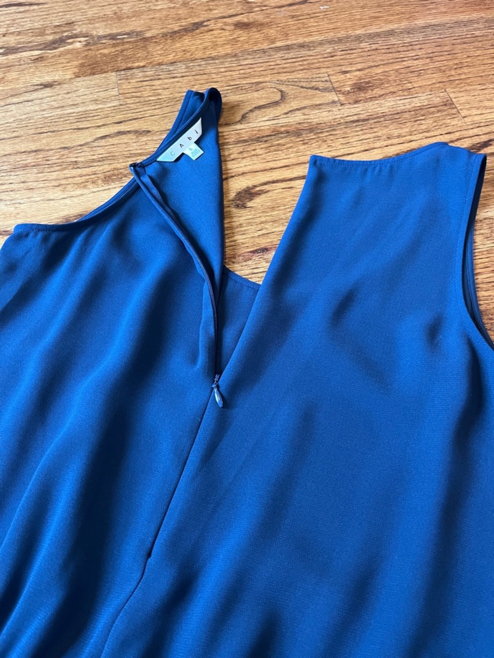 CAbi French Navy Drawstring Jumpsuit Style 303 size S - Picture 8 of 10